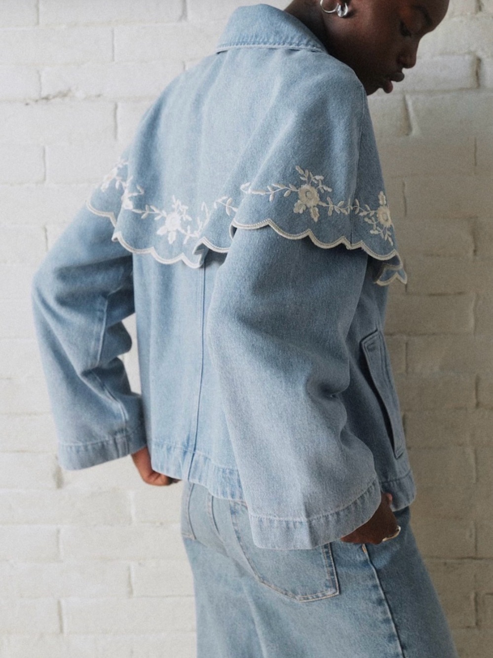 Sezane Josephine × Sea NY blue denim jacket - Picture 2 of 4